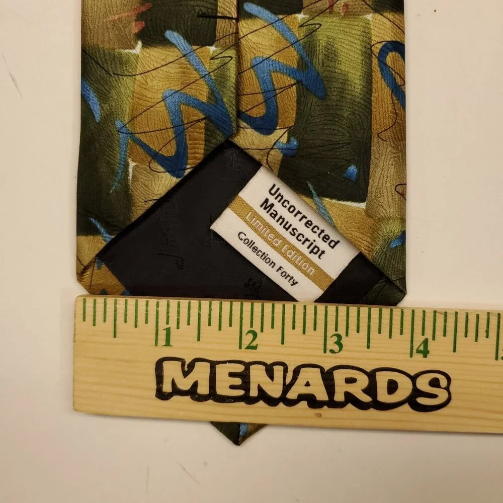 Jerry Garcia 100% Silk Tie Uncorrected Manuscript Satin Collection 40 2005
